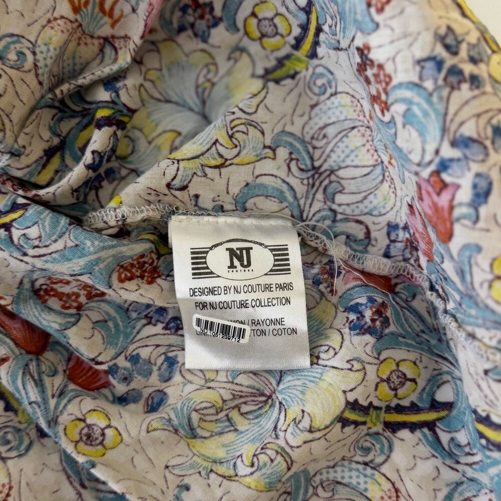 Anthropologie Barok Embroidered Floral Mini Dress Euro Summer Resort M Babydoll - Picture 8 of 16